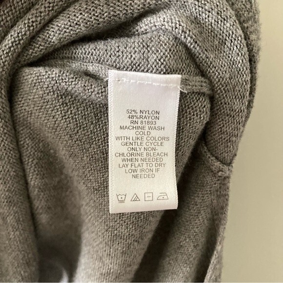 H By‎ Halston Gray Long Duster Cardigan Button Front XXS - Picture 5 of 6